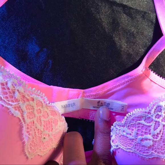 Aerie Harper Pink with White Lace Bra - Picture 4 of 5